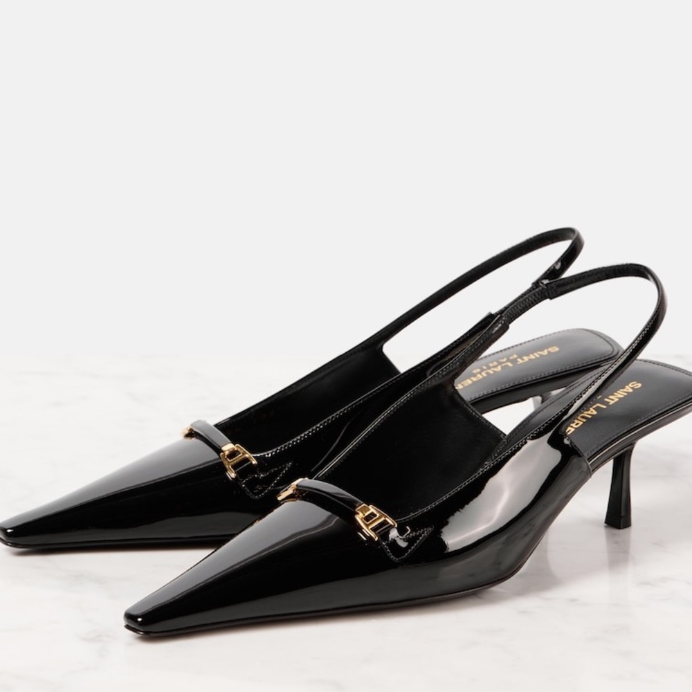 Saint Laurent
Women's Carine Slingback Pumps in Patent Leather black size 35 - Picture 2 of 14